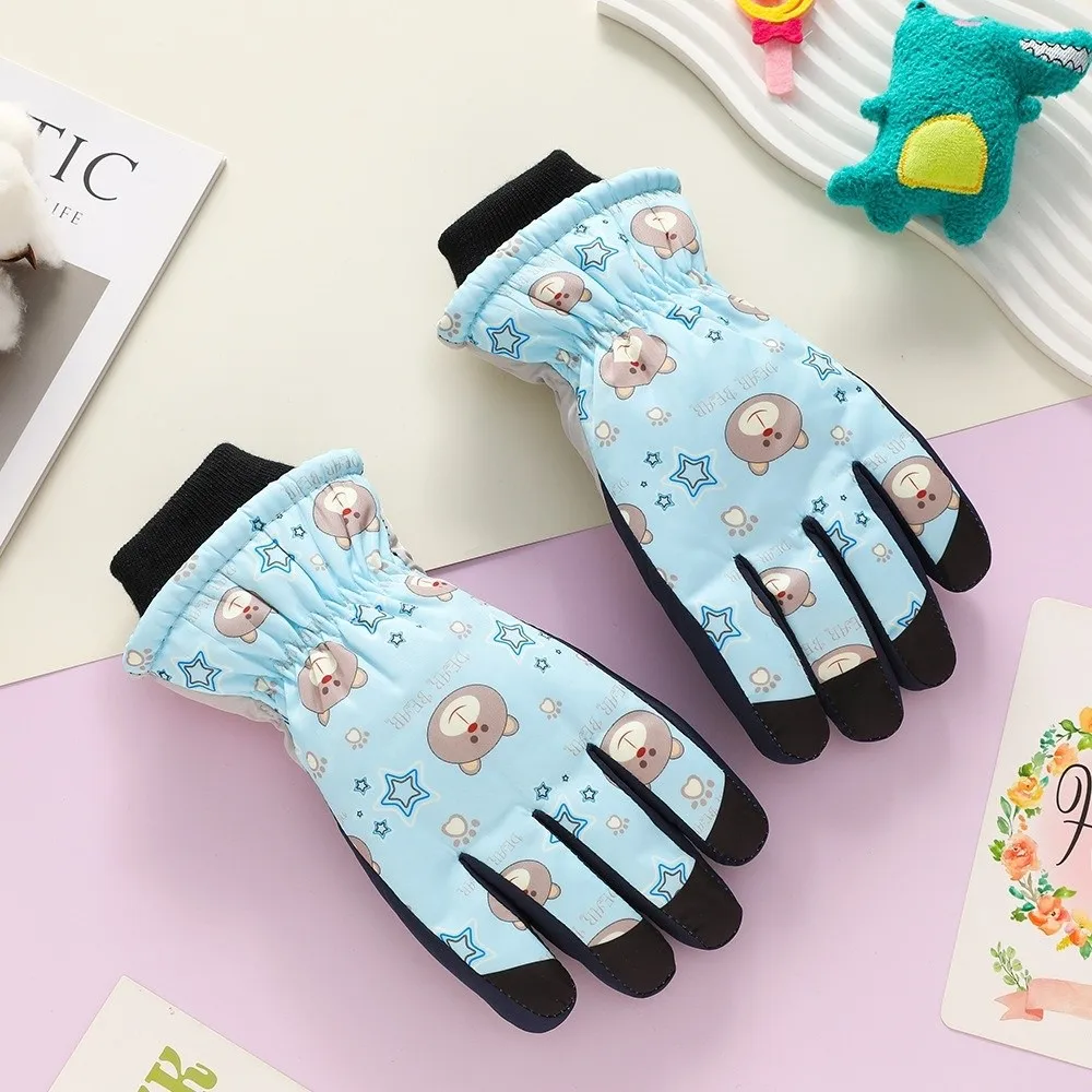 Guantes de esquí infantiles impermeables de oso, cortaviento - imagen 2