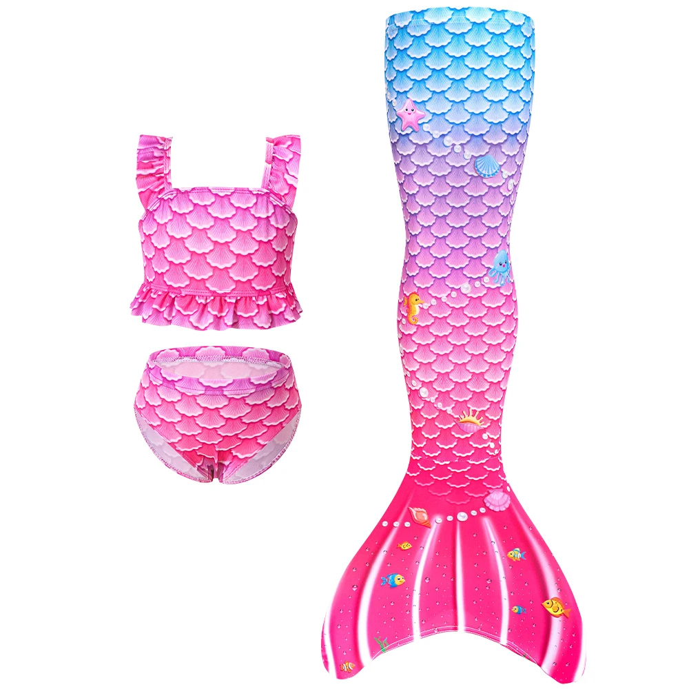 Traje de baño sirena para niñas tipo bikini princesa con estrellas - imagen 2
