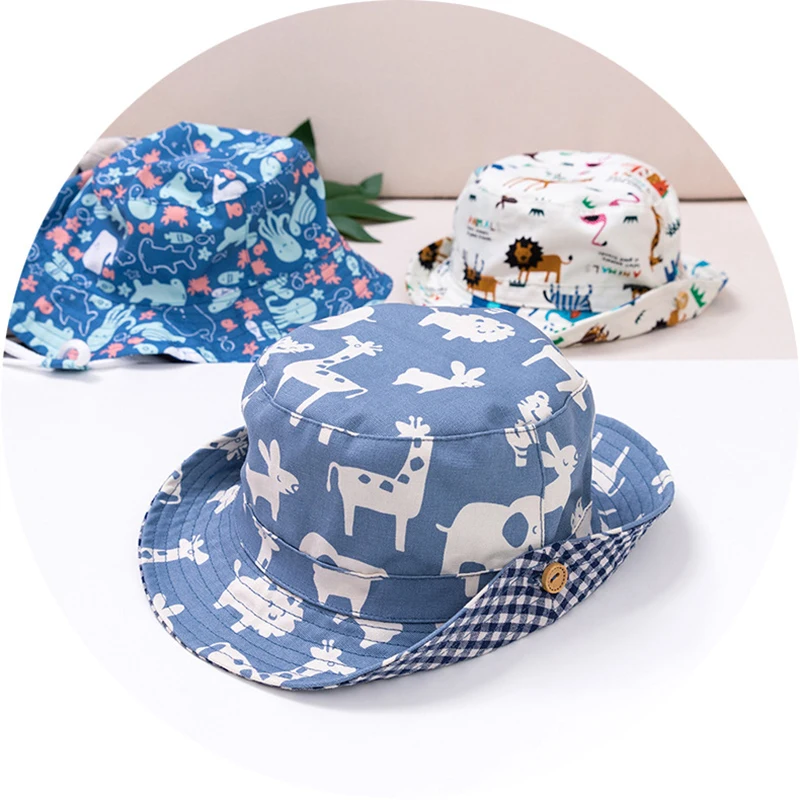 Sombrero infantil cubo con ballena para playa y sol, protección UV