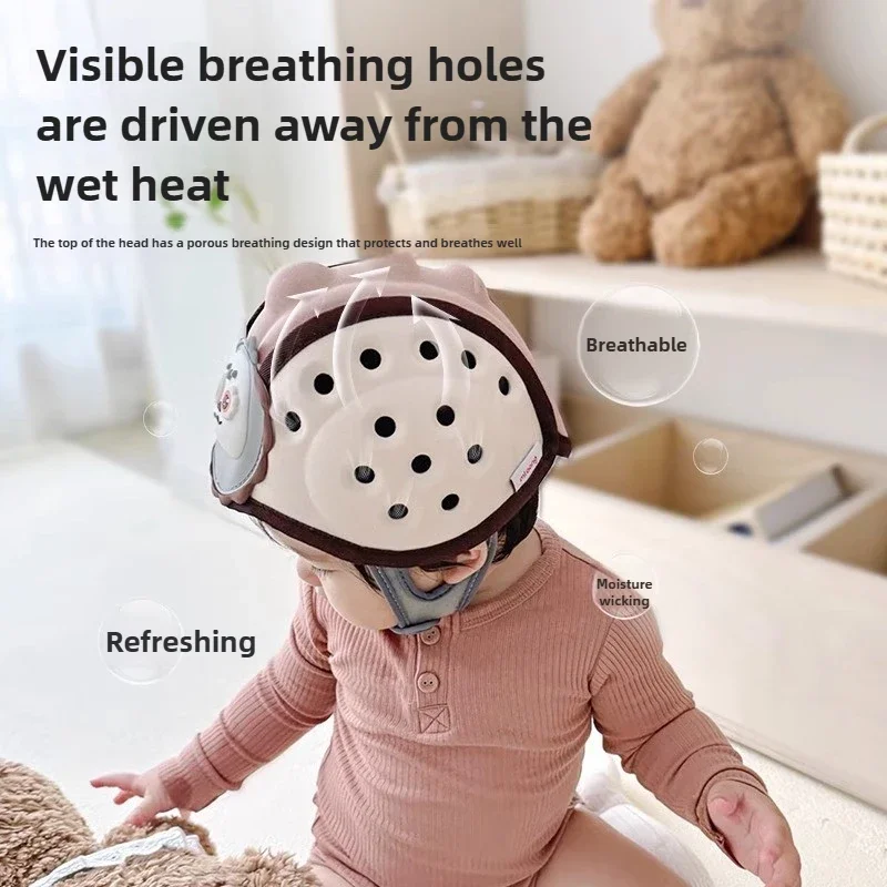 Casco protector transpirable para bebé ajustable, primeros pasos - imagen 4
