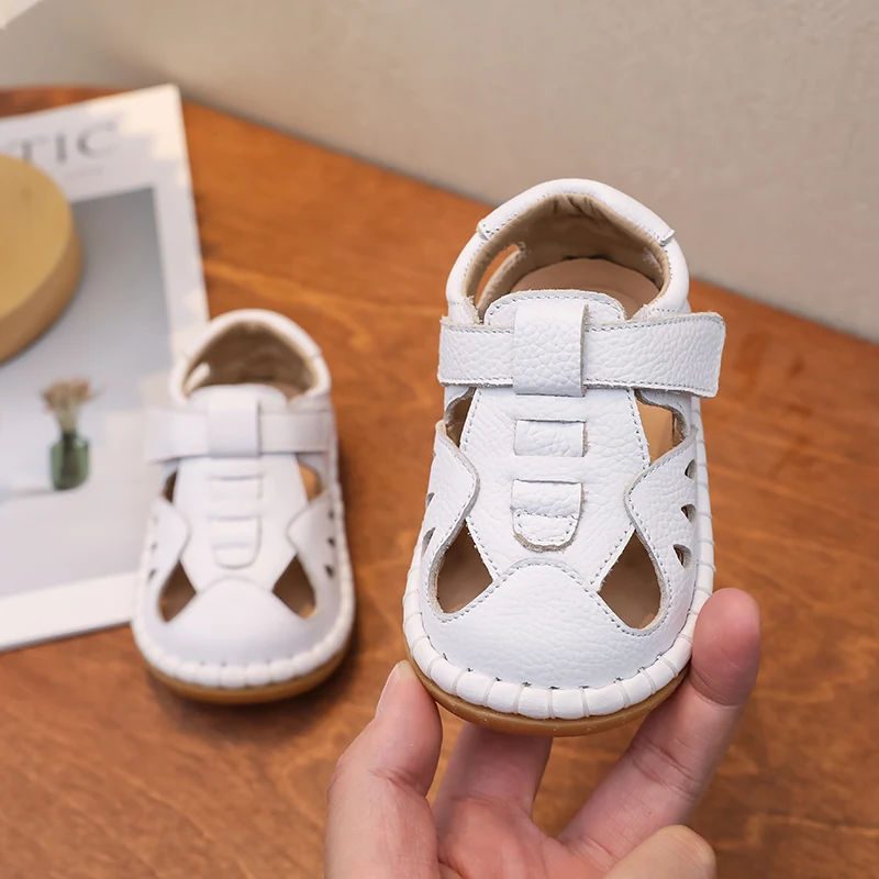 Sandalias de playa para niños: cuero genuino y suela antideslizante - imagen 2