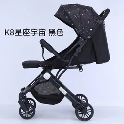 Cochecito de bebé ligero plegable universal con respaldo alto