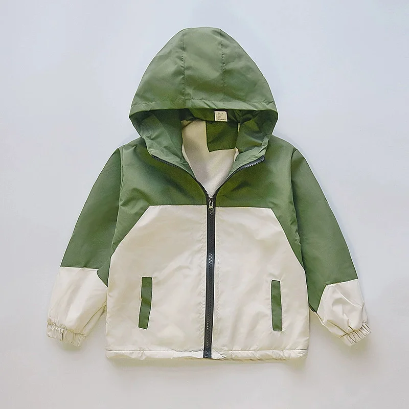 Gabardina acolchada con capucha para niños – cortavientos cálido - imagen 3