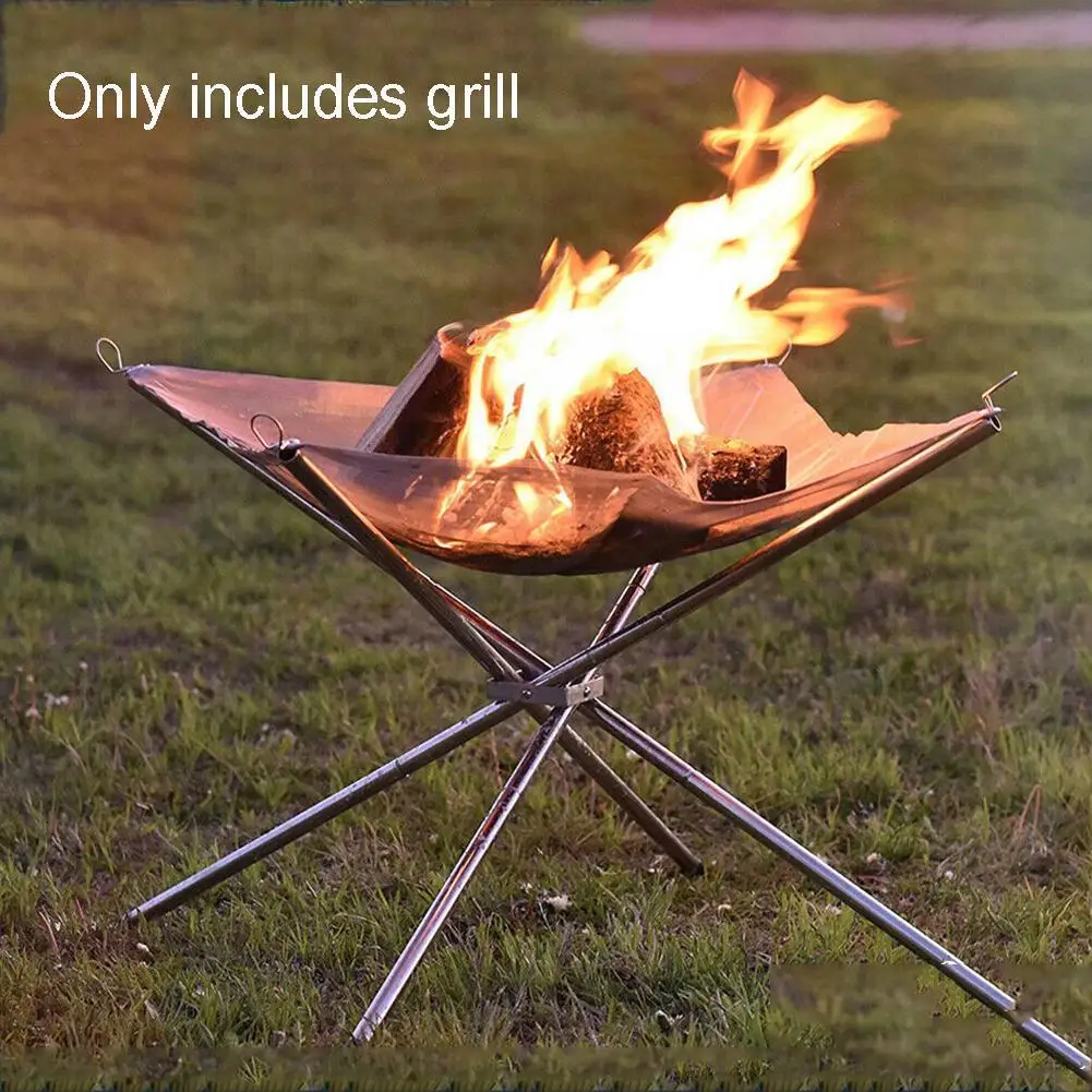 Brasero portátil de acero para barbacoa de exterior, fácil montaje - imagen 4