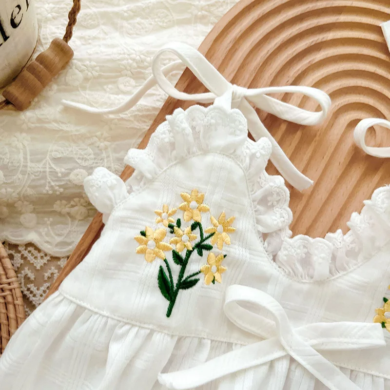 Baby girl lace romper summer 2025