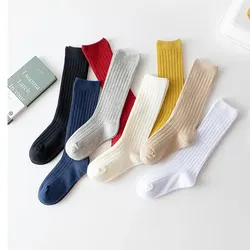 Calcetines hasta la rodilla de algodón para bebés y niños 0-8 años