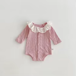 MILANCEL mono bebé otoño 3-24M con encaje y solapa, transpirable