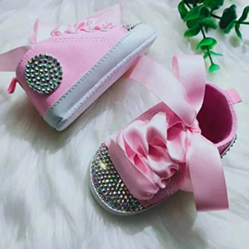 Zapatos de lona antideslizantes de bebé para primeros pasos rosa - imagen 3