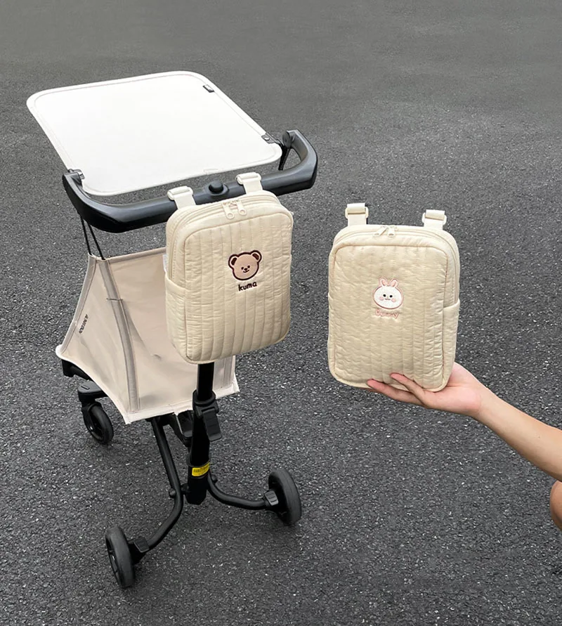 Bolsa para cochecito caddy colgante de mamá oso, organizadora - imagen 2