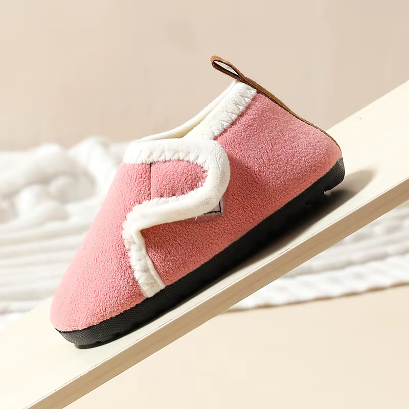 Zapatillas de casa antideslizantes de felpa cálida para niños - imagen 5