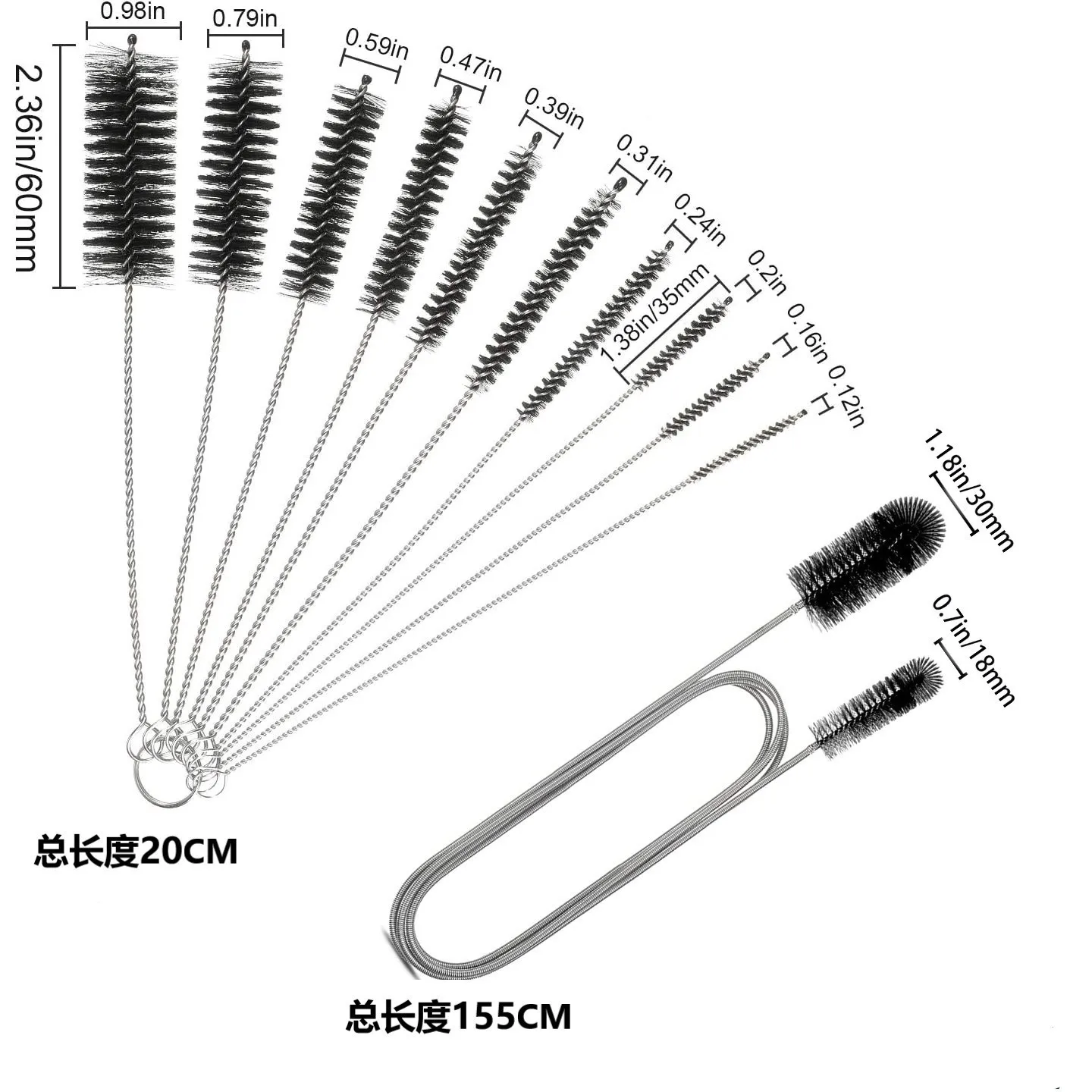 Cepillos de acero inoxidable para limpiar desagües - imagen 5