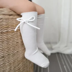Calcetines de pantorrilla con lazo para niños – Estilo retro escolar