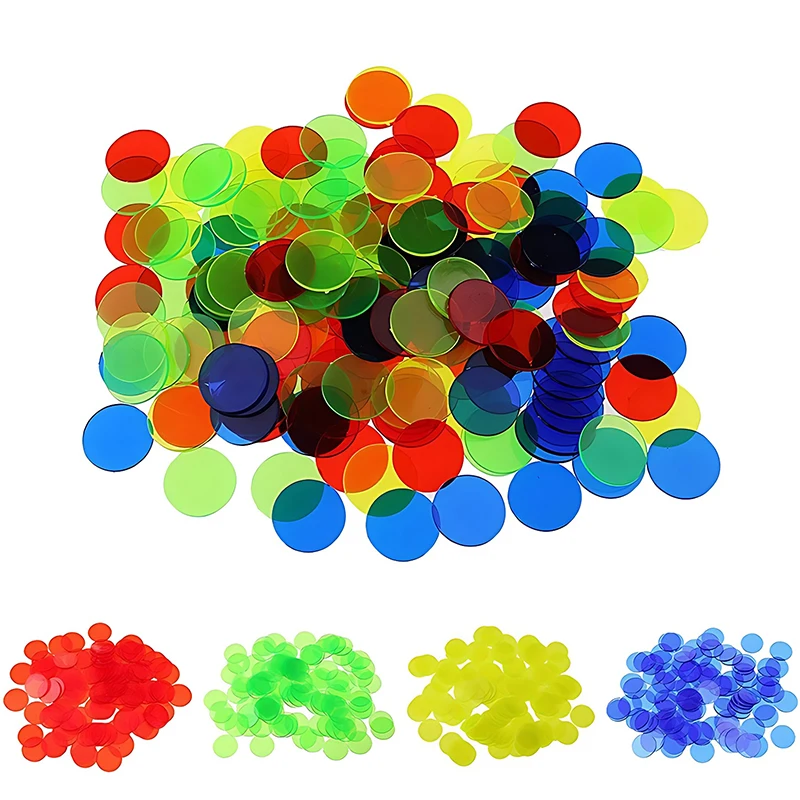 Fichas de bingo redondas multicolor para conteo y juego en mesa - imagen 3