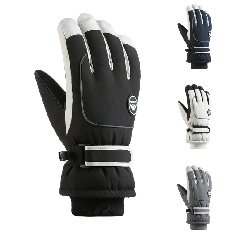Guantes de esquí térmicos impermeables con pantalla táctil invierno