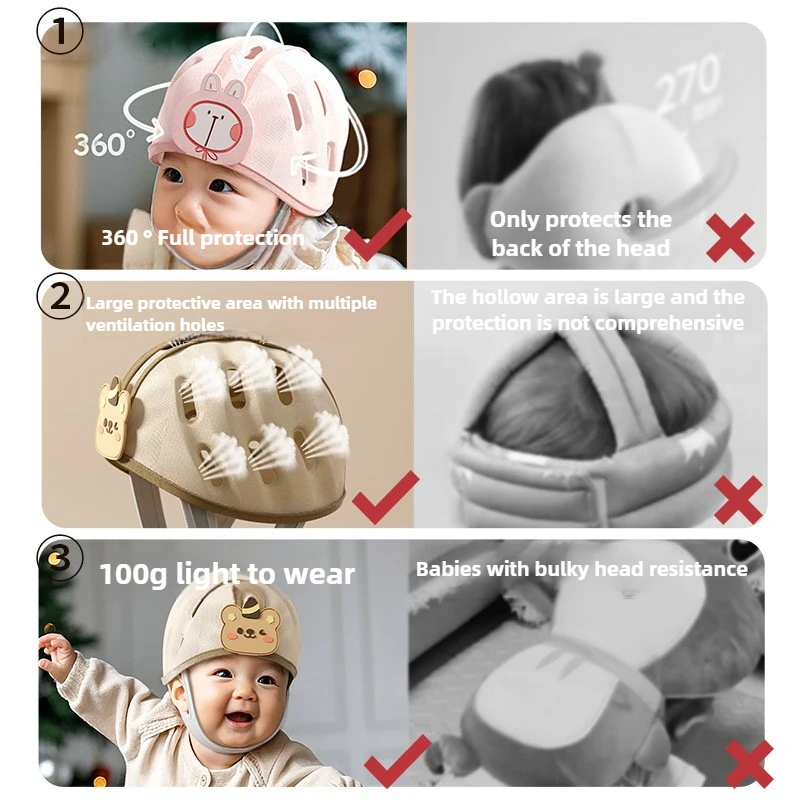 Casco protector antivuelco para bebés que aprenden a caminar - imagen 4