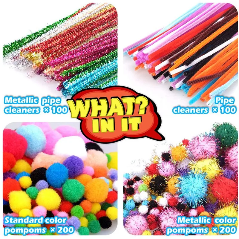 Kit de manualidades para niños con lentejuelas y pegatinas