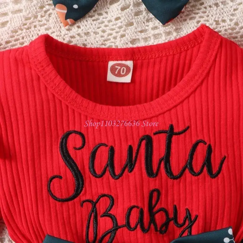 Mameluco navideño con diadema para bebé – look festivo
