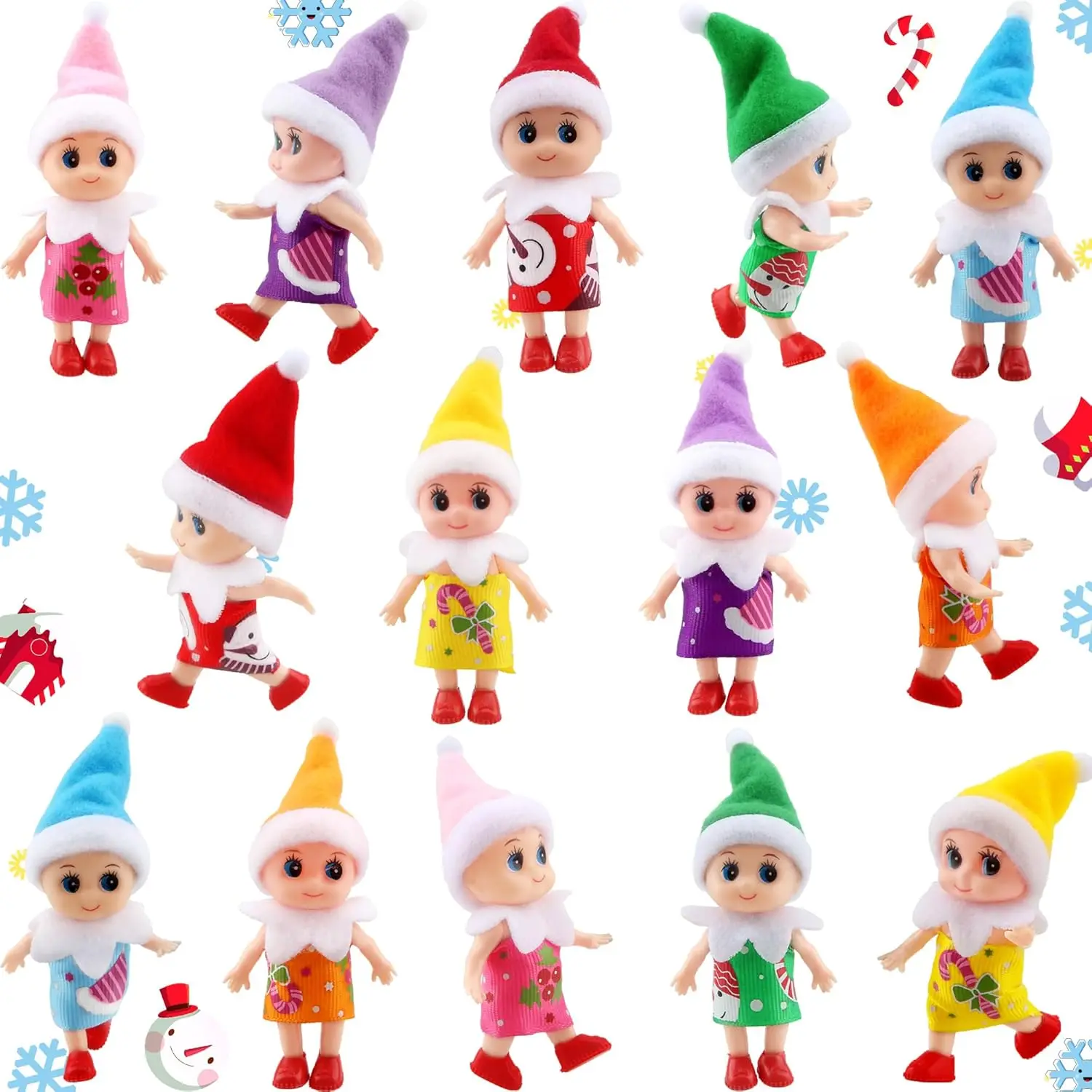 Muñecos elfos de peluche para decoración navideña - imagen 3