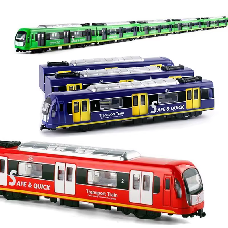 Tren de metal con luces y sonido realistas para niños - imagen 3