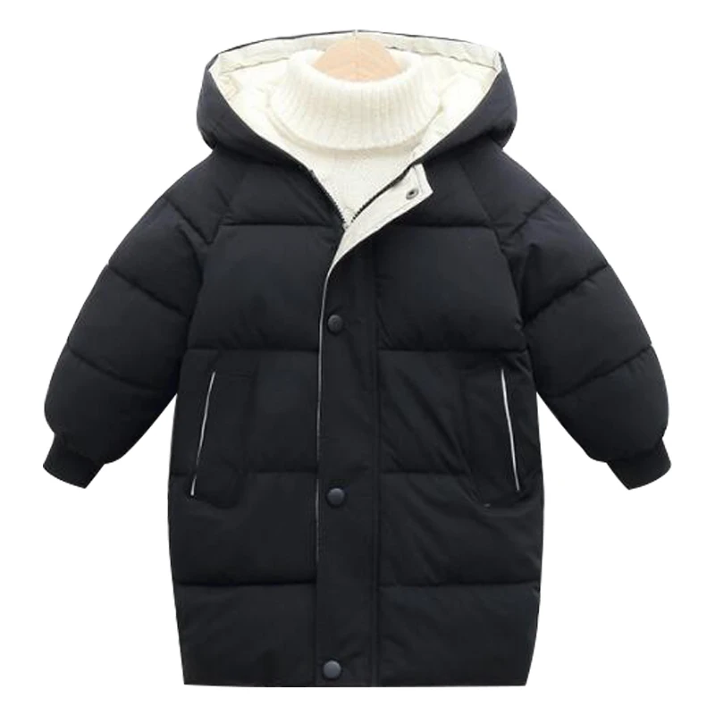 Abrigo de invierno con capucha para niña, chaqueta cálida larga - imagen 4