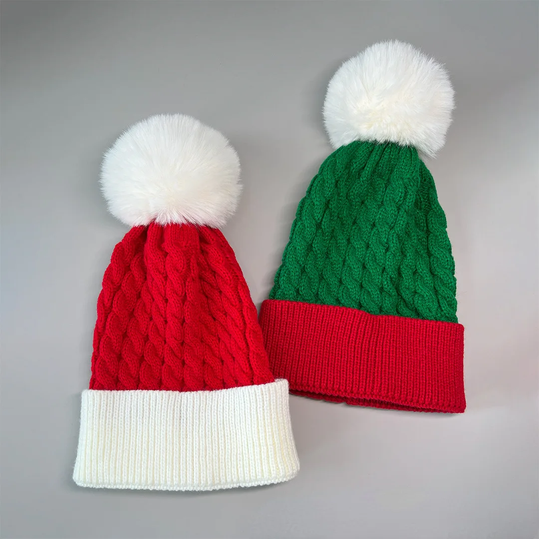 Gorro de invierno infantil de punto suave con pompón - imagen 2