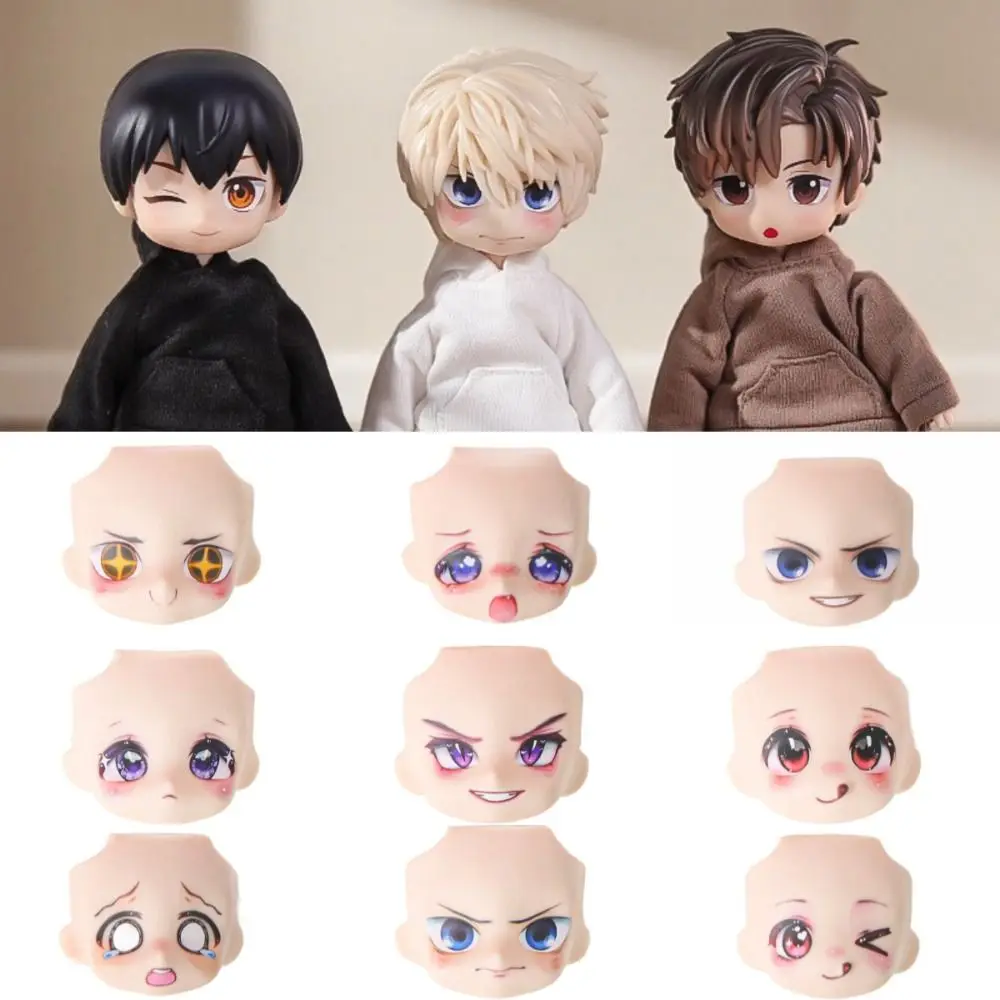 Cabezas intercambiables OB11 con expresiones faciales 3D estilo anime - imagen 4