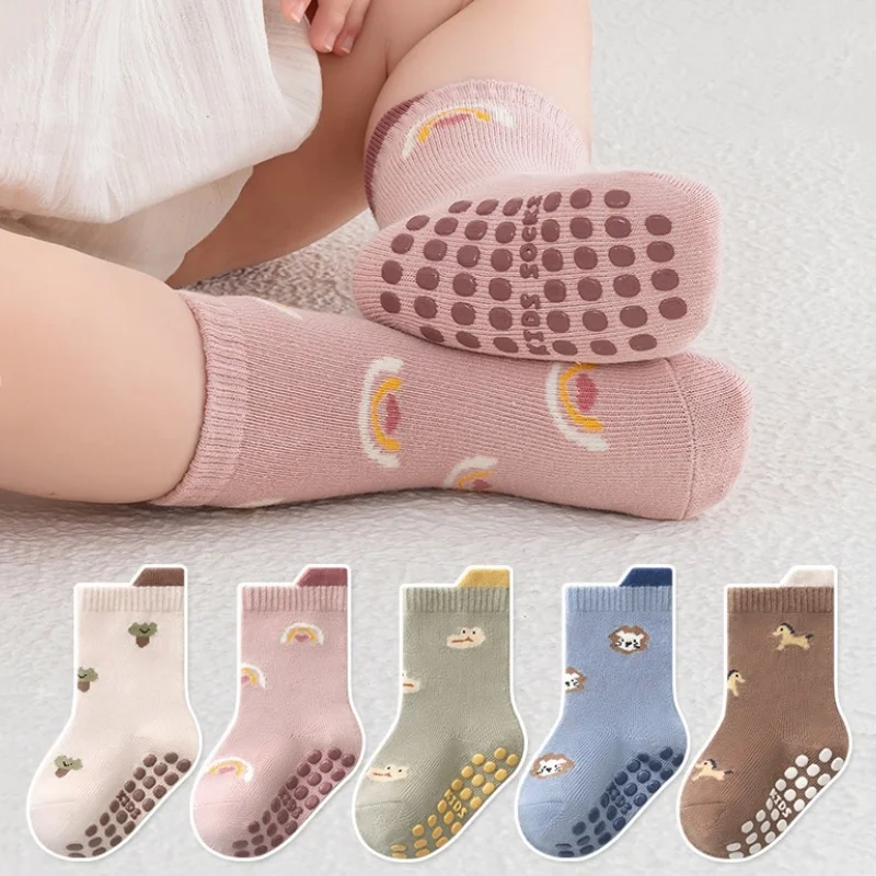 Calcetines antideslizantes de suelo para bebé con dibujos animados - imagen 4