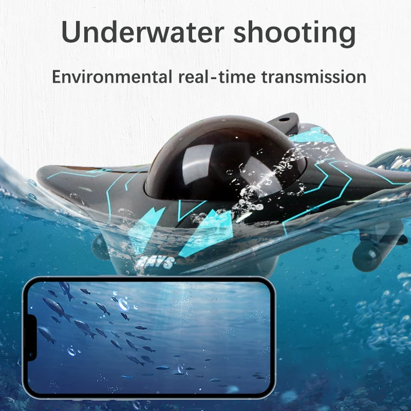 Barco teledirigido con app, faros y cámara subacuática - imagen 5