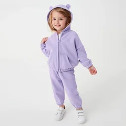 Conjunto invierno lana para niña: chaqueta y pantalón cálidos