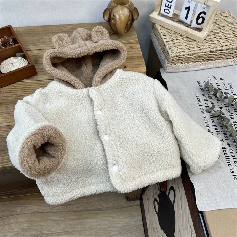 Abrigos de invierno acolchados con capucha cálida para niños y niñas - imagen 4