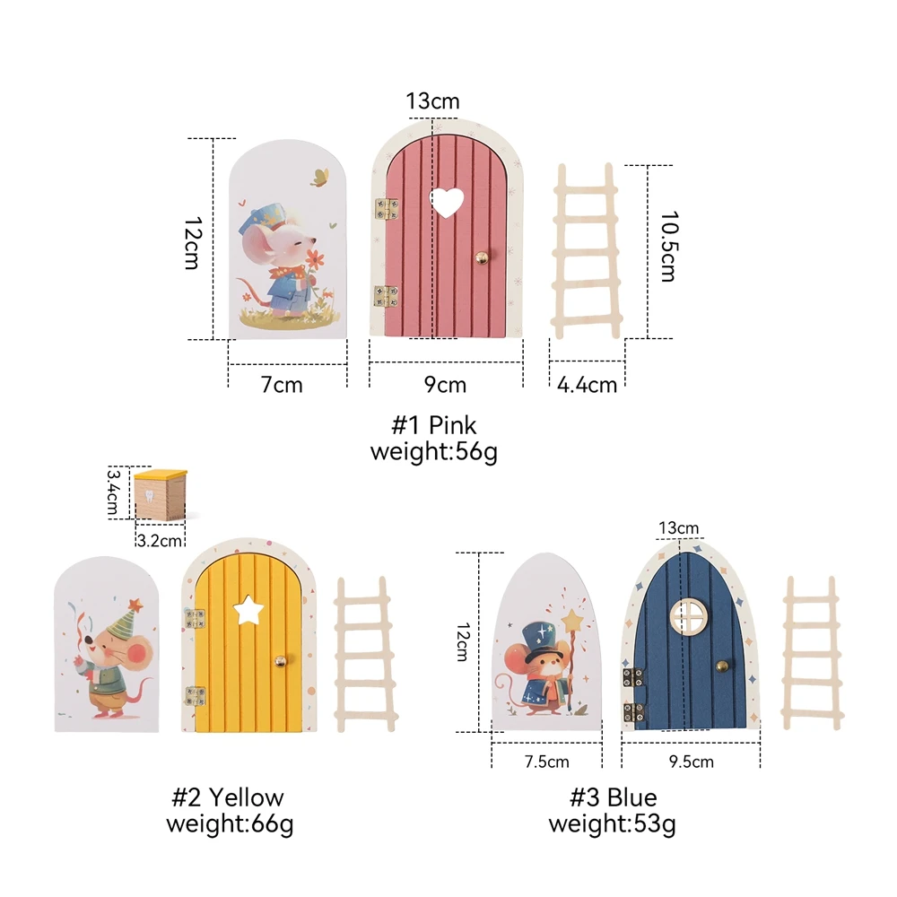 Puerta Montessori de elfo de madera para casa de muñecas - imagen 5