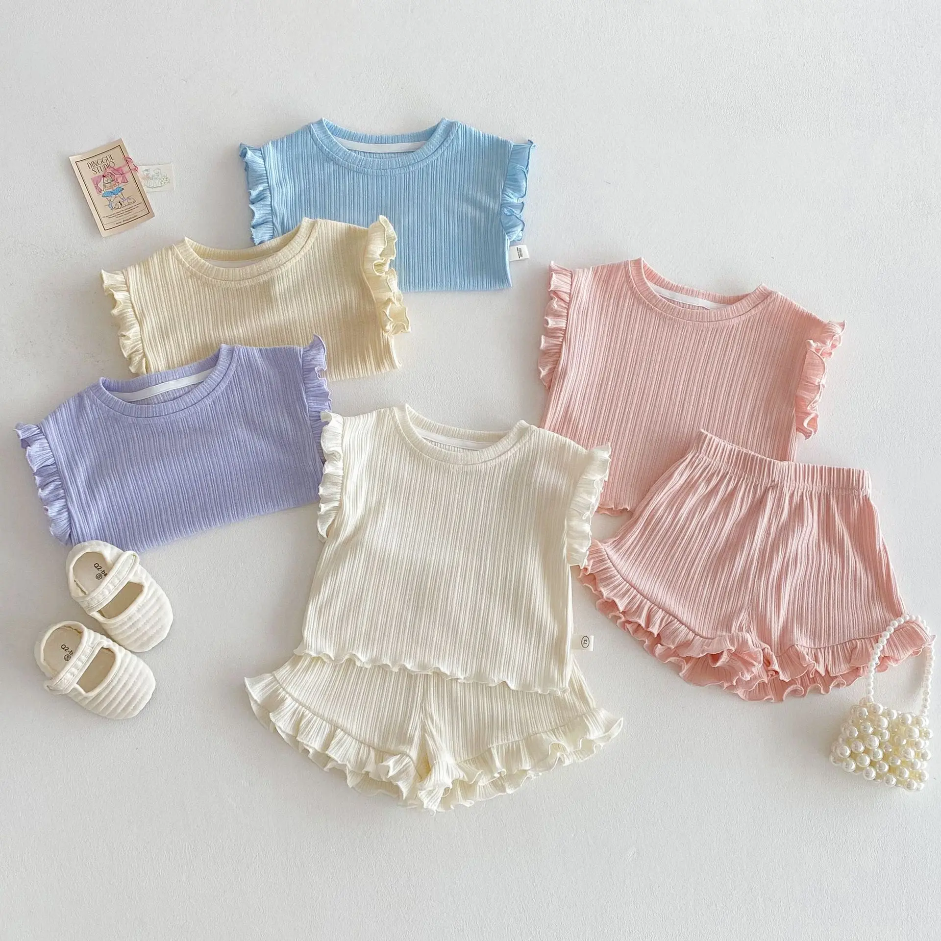MILANCEL Conjunto veraniego infantil: camiseta sin mangas y shorts - imagen 4