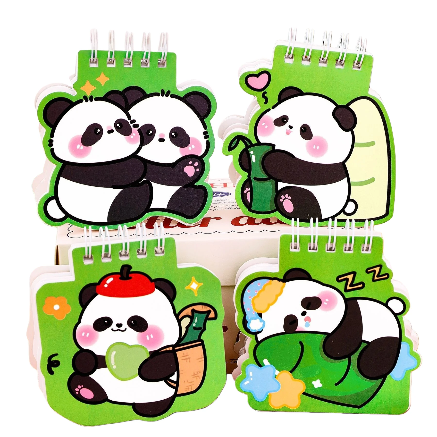 Cuaderno espiral Panda Flip portátil recargable con diseño de dibujos - imagen 5
