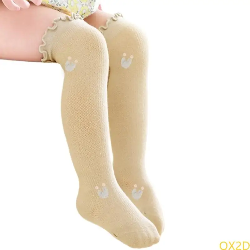 QX2D Calcetines altos hasta la rodilla de algodón transpirable - imagen 2