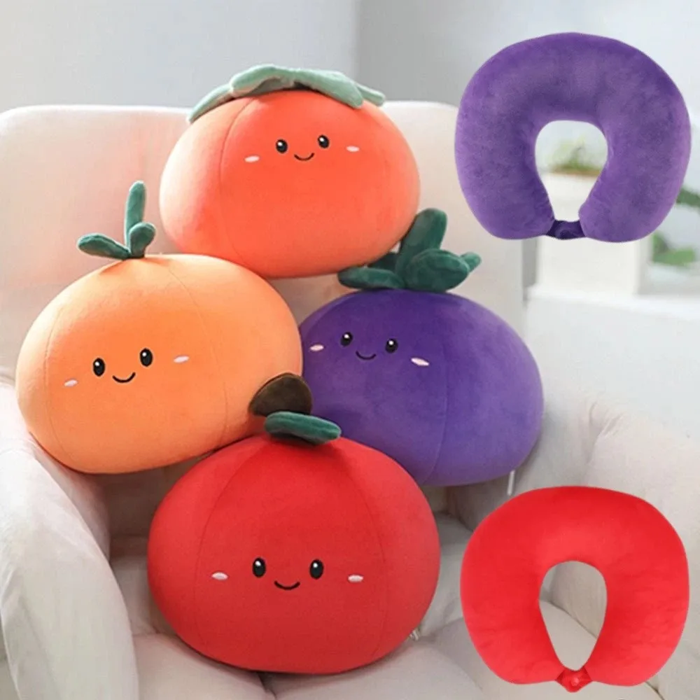 Almohada de cuello tipo U transpirable ergonómica con frutas - imagen 4