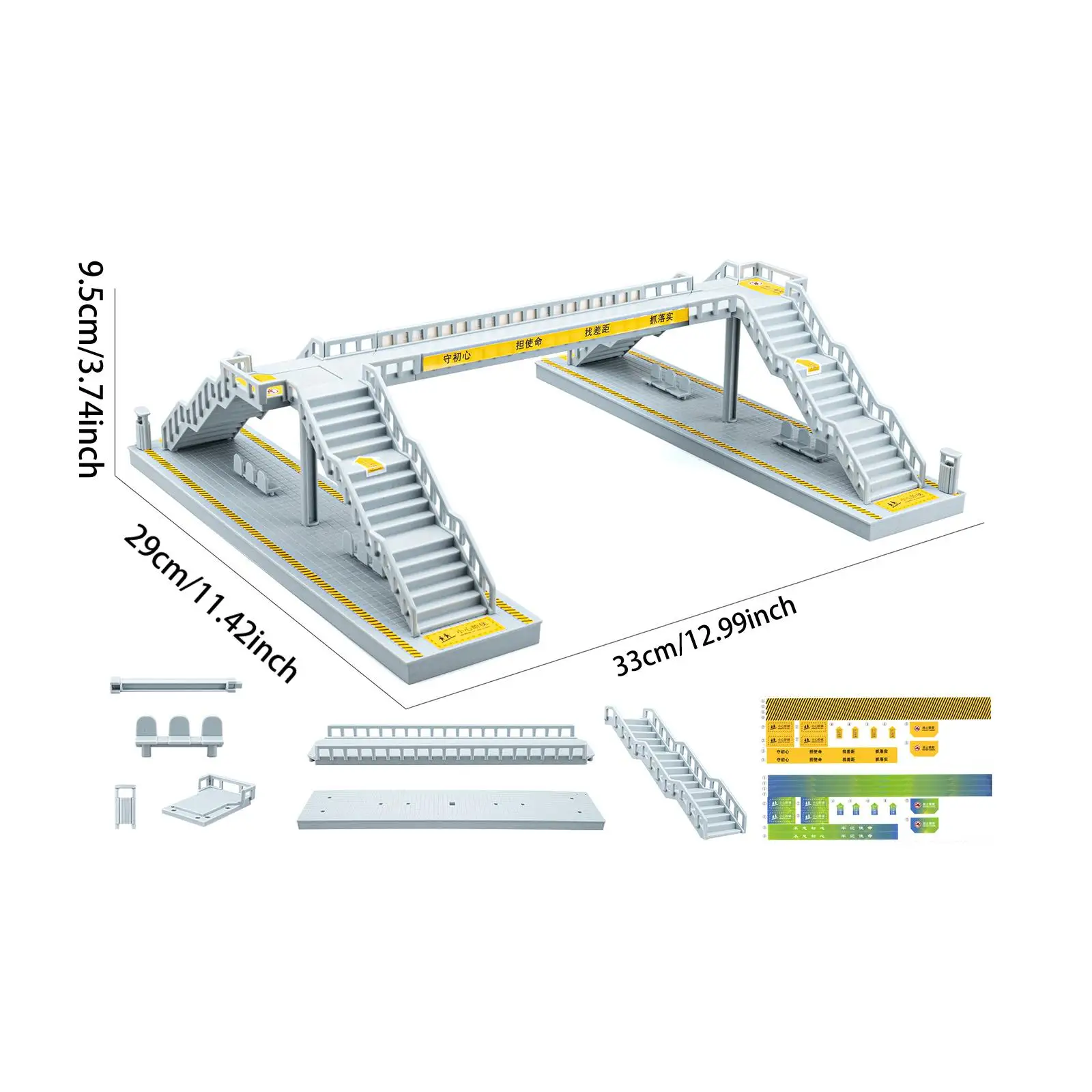 Pasarela en maqueta de escala micro