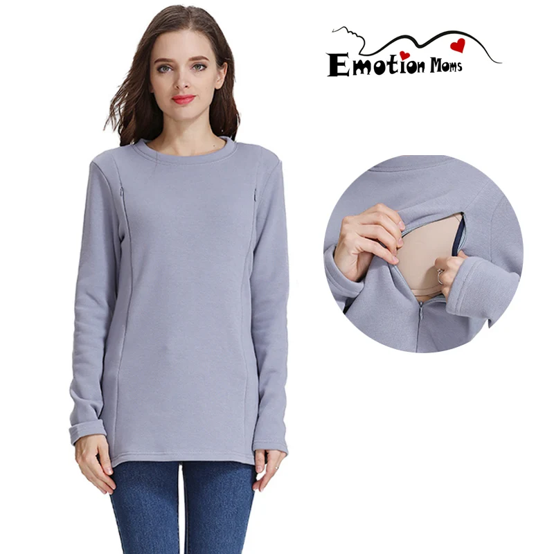 Sudadera con capucha de embarazo y lactancia otoño-invierno para mujer - imagen 4