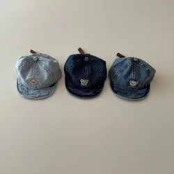 Sombrero de bebé denim suave con visera y ala