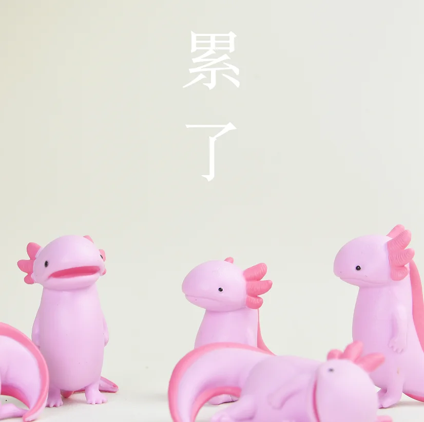 Figura de axolotl – Salamandra rosa de México para colección - imagen 4
