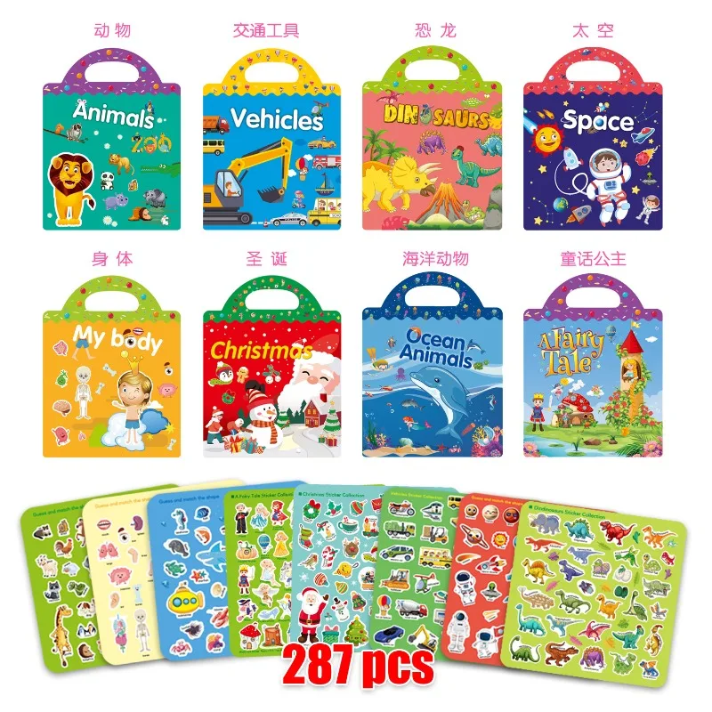 Libro de pegatinas silencioso con rompecabezas de animales - imagen 4
