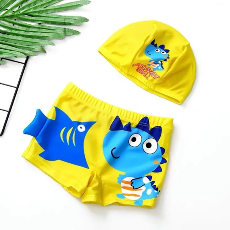 Bañador infantil de secado rápido con gorro, playa y piscina - imagen 3