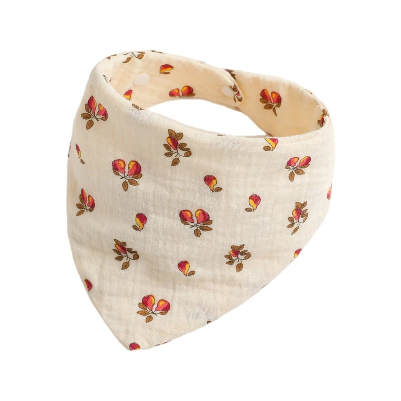 Babero bandana muselina floral – Absorción superior para bebé - imagen 5