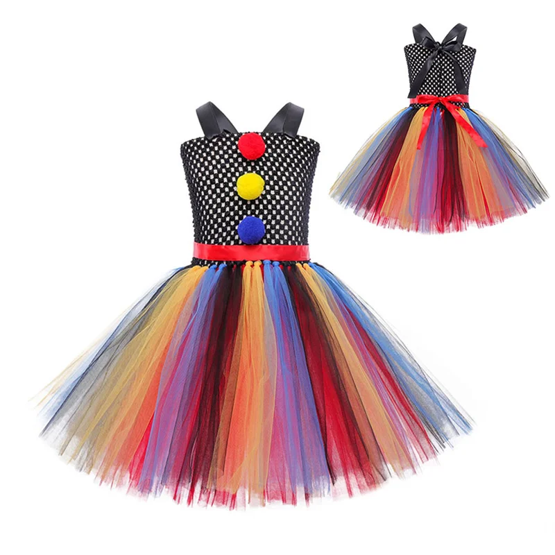 Vestido de fiesta infantil con tul para Halloween y cumpleaños - imagen 4