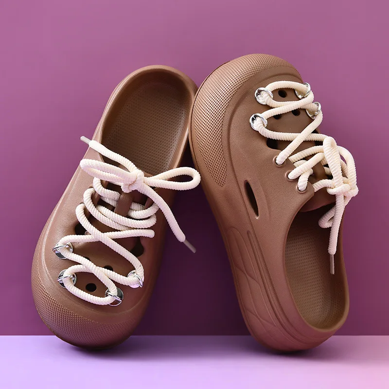 Sandalias con plataforma y cordones para niña – Ideal verano y playa - imagen 2