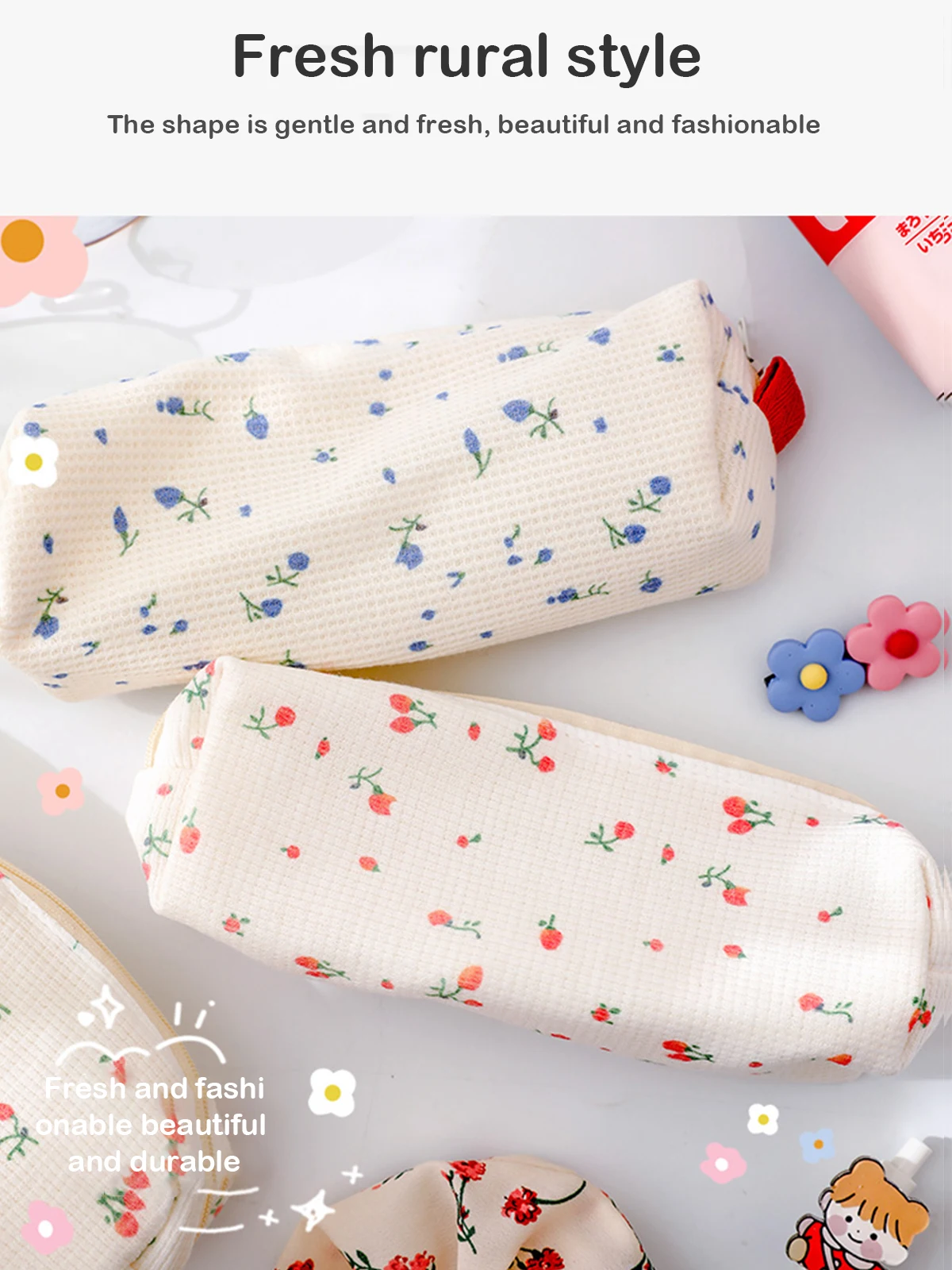Estuche floral rosa cerrado