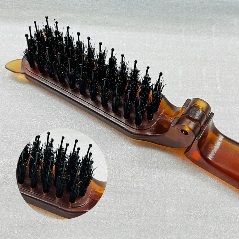 Cepillo plegable antiestático de cerdas de jabalí para cabello fino - imagen 3