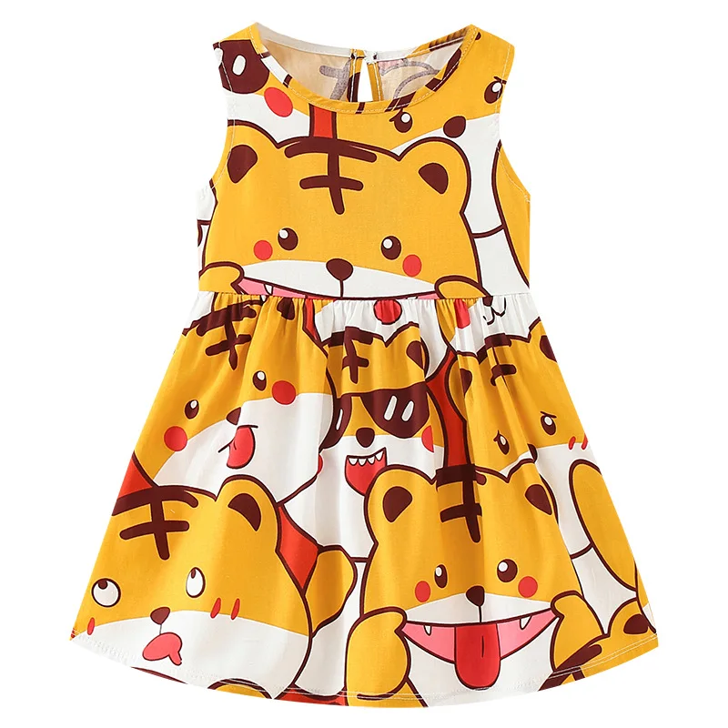 Vestido verano de algodón sin mangas para niña - imagen 5