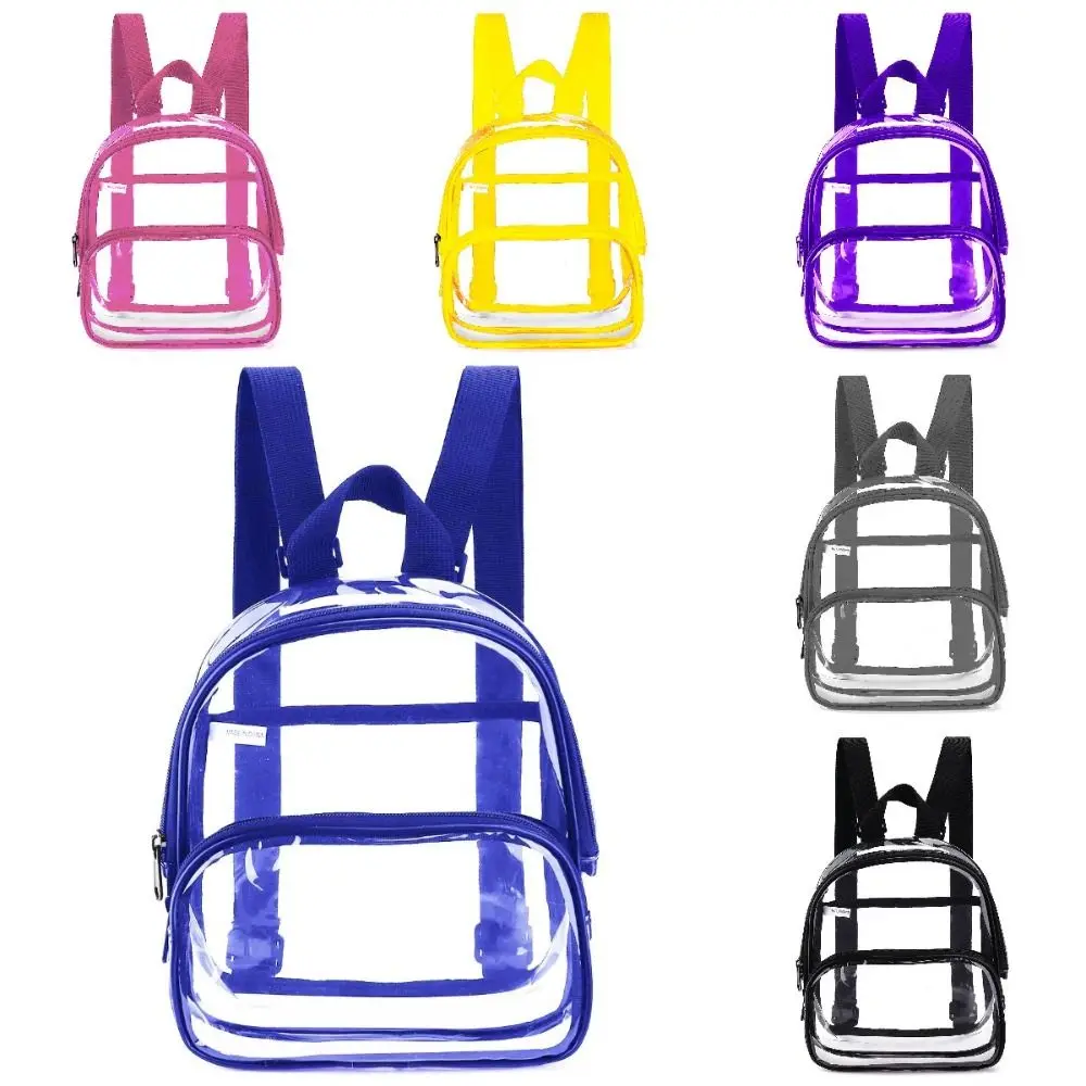 Mochila impermeable transparente con cremallera y gran capacidad