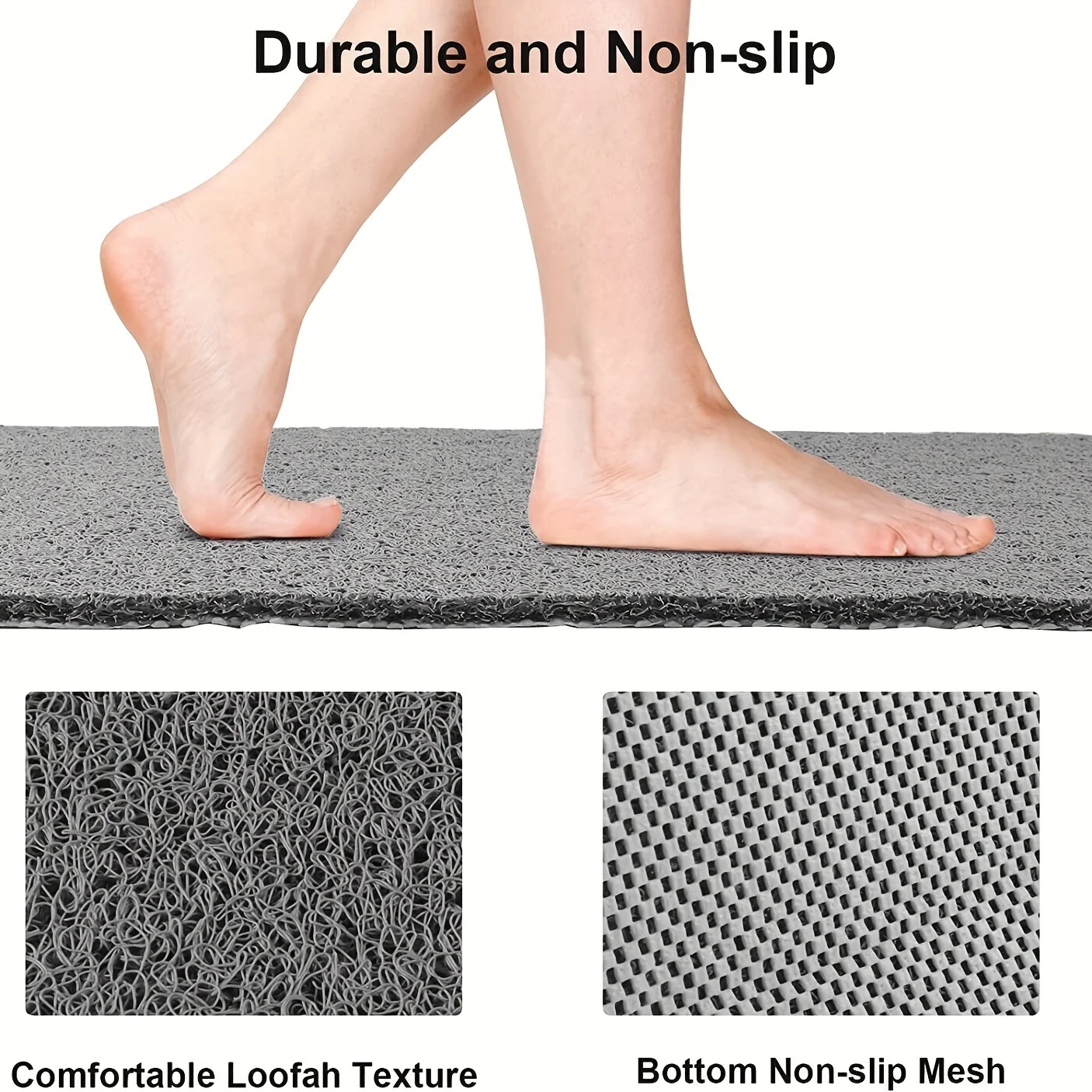 Alfombrilla baño bebé antideslizante: absorbente y secado rápido - imagen 3