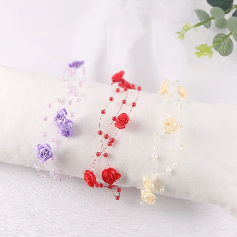 Diadema de perlas para bebé – Tocado delicado - imagen 5